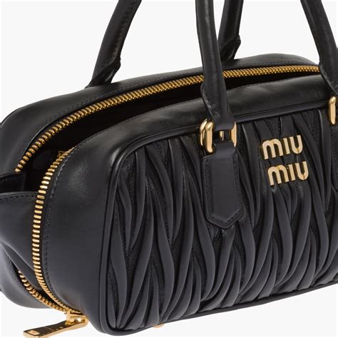 miu miu 148 bag|Black Arcadie Matelassé Nappa Leather Bag .